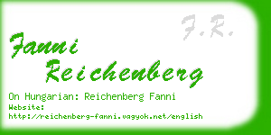 fanni reichenberg business card